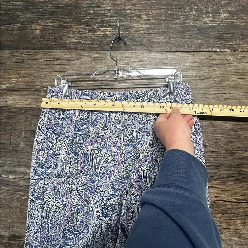 Talbots Blue and Purple Bermuda Shorts with Paisley Print - Picture 6 of 11
